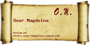 Oser Magdolna névjegykártya